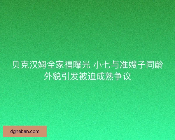 贝克汉姆全家福曝光 小七与准嫂子同龄外貌引发被迫成熟争议 贝克汉姆全家福曝光 小七与准嫂子同龄外貌引发被迫成熟争议